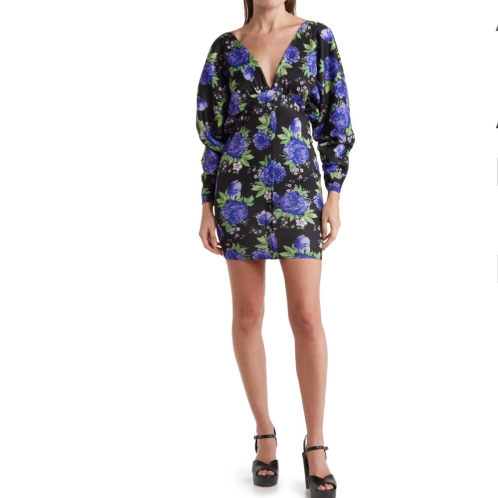 ASOS DESIGN Floral Long Sleeve Minidress